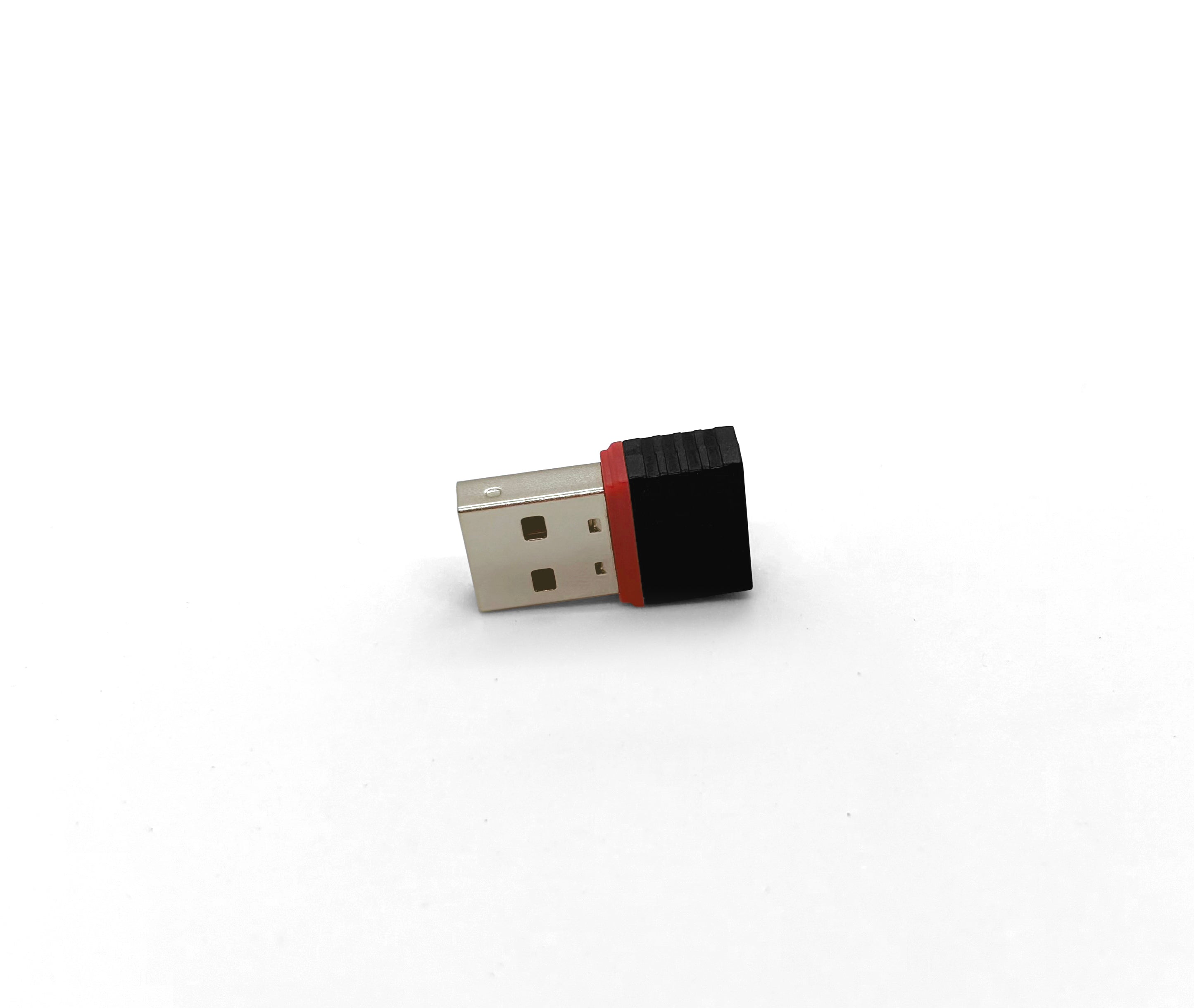 A black WiFi adapter with a red accent, designed to be plugged into a MedaCube 1.0 for network connectivity.